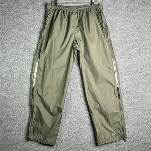 Vintage Nike Track Pants Men XL Full Zip Green Baggy Swoosh Y2K
